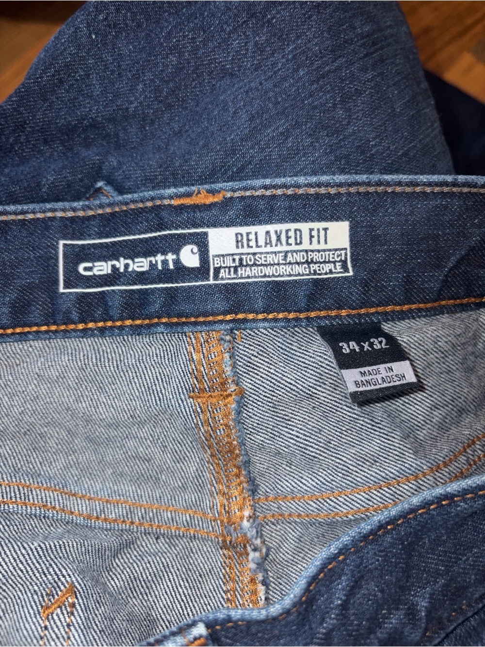 Carhartt Men’s Relaxed Fit Jeans - Indigo Blue 34x32